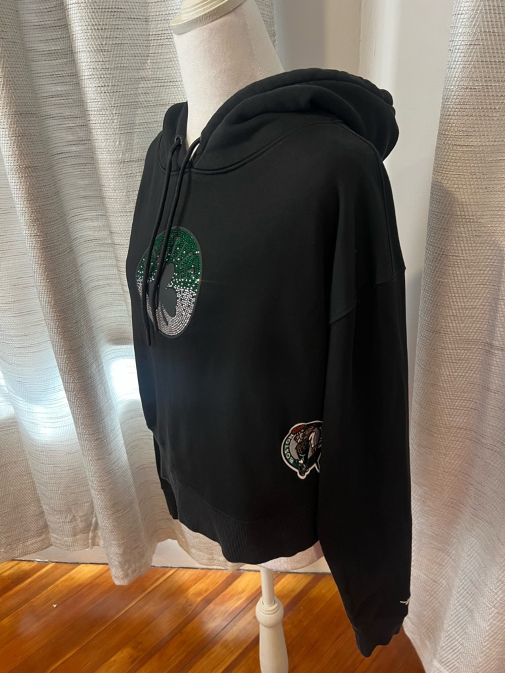 Celtics Crop Bedazzled Hoodie